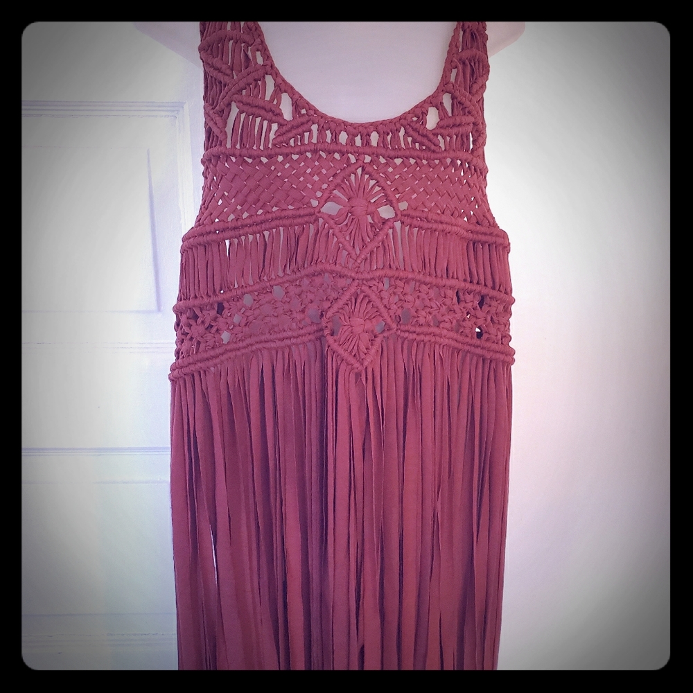 Boho fringed top new
